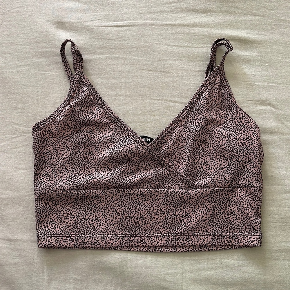 SHEIN Crop top black & pink